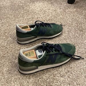 New Balance 990V1 Retro, Size 11.5, Color Green/Navy